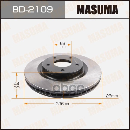 "Диск Тормозной ""Masuma"" Qashqai/ J10e, X-Trail/ T30  10- (В Комплекте По 2 Шт.!!!)  Bd2109" Masuma арт. BD2109