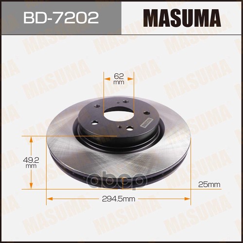 Диск тормозной передний SUZUKI ESCUDO MASUMA BD-7202 Masuma арт. BD-7202
