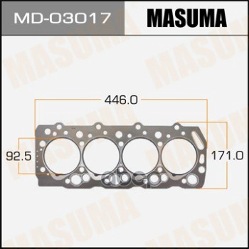 Прокладка ГБЦ MITSUBISHI CHALLENGER MASUMA MD-03017 Masuma арт. MD-03017