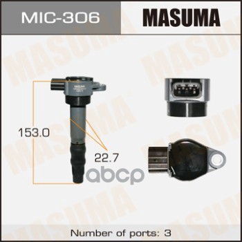 Катушка зажигания MITSUBISHI AIRTREK MASUMA MIC-306 Masuma арт. MIC-306