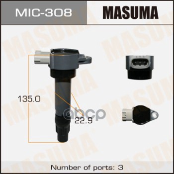 Катушка зажигания MITSUBISHI ASX MASUMA MIC-308 Masuma арт. MIC-308