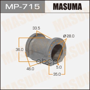 Втулка стабилизатора HONDA CR-V MASUMA MP-715 Masuma арт. MP-715