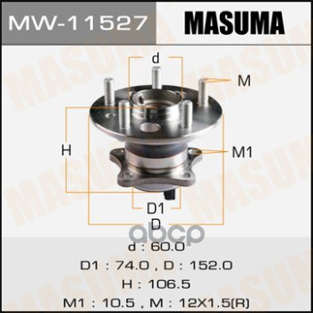 Ступица задняя TOYOTA CAMRY MASUMA MW-11527 Masuma арт. MW-11527