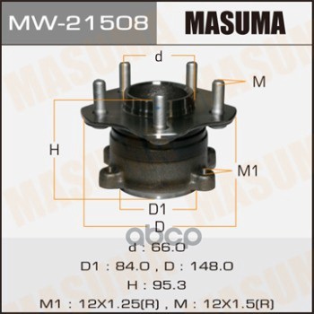 Ступица задняя NISSAN ELGRAND MASUMA MW-21508 Masuma арт. MW-21508