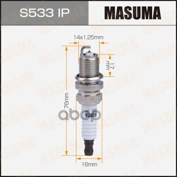 Свеча зажигания IRIDIUM+PLATINUM (IFR5J-11) KIA / OPEL /HONDA / NISSAN MASUMA S533IP Masuma арт. S533IP