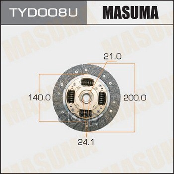 Диск сцепления TOYOTA COROLLA MASUMA TYD008U Masuma арт. TYD008U