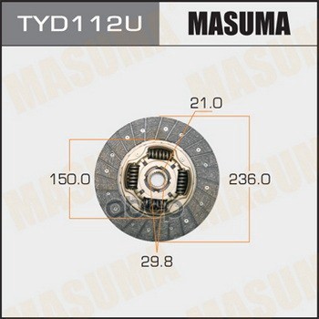 Диск сцепления TOYOTA CALDINA MASUMA TYD112U Masuma арт. TYD112U