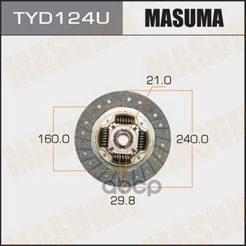 Диск сцепления TOYOTA CHASER MASUMA TYD124U Masuma арт. TYD124U