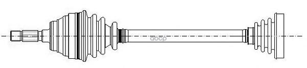 Полуось в сборе (привод) VW Golf Jetta Metelli арт. 17-0003