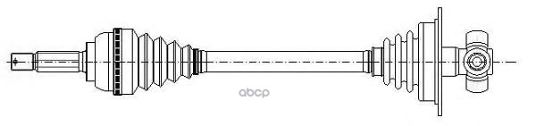 Полуось в сборе (привод) Metelli арт. 17-0591