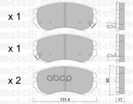 Колодки Торм. Диск. Metelli арт. 22-0503-0