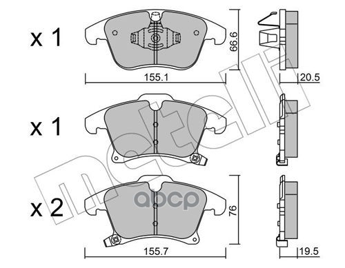 Колодки Торм. Диск. Metelli арт. 22-1039-0