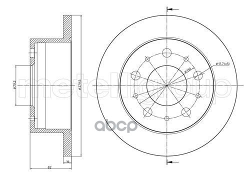 Диск тормозной Jumper  Ducato  Boxer Metelli арт. 23-0732