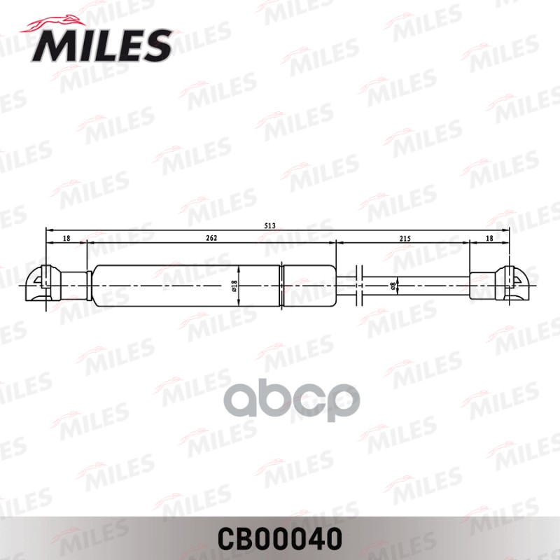 Упор газовый капота VOLVO XC90 10/02- Miles арт. CB00040