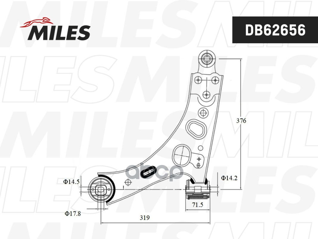 Рычаг передней подвески GEELY Monjaro KX11 2018- левый Miles арт. db62656