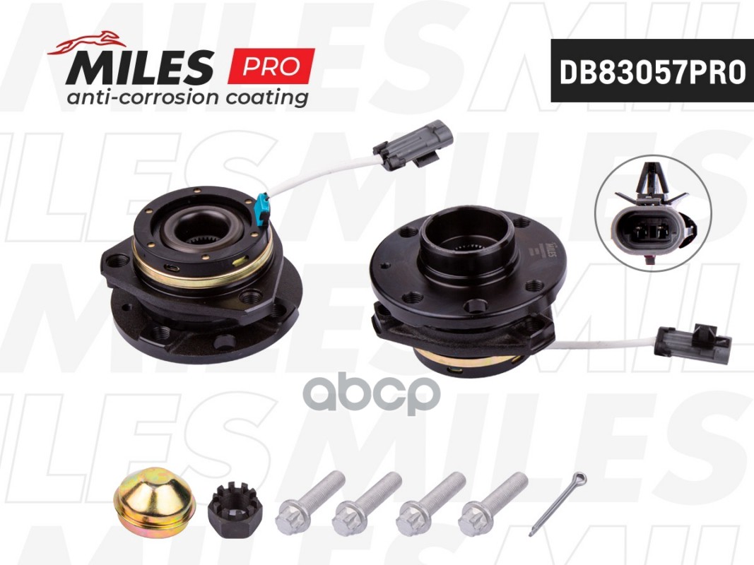 Ступица с подшипником передняя (4 Отверстия) + ABS  OPEL ASTRA G/ZAFIRA A 98-05. Miles арт. db83057pro