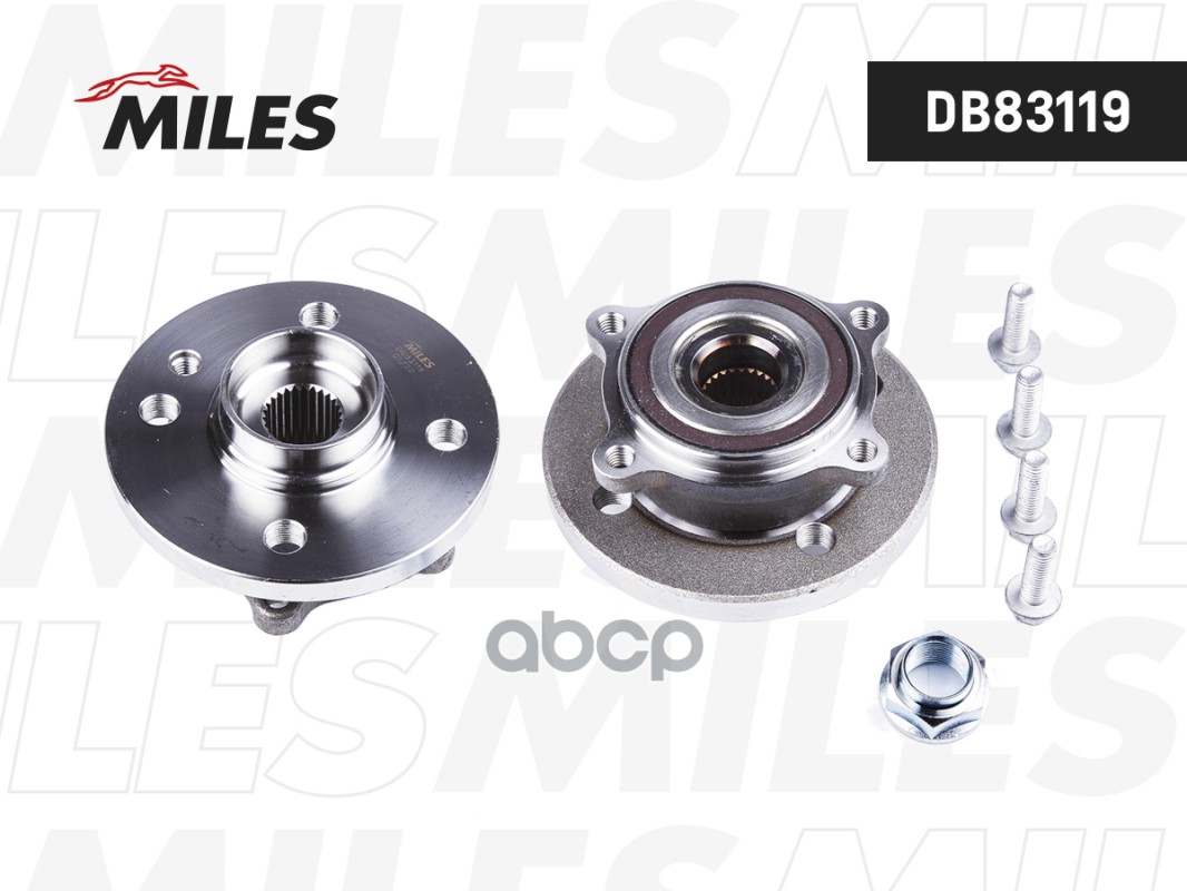 Ступица колеса передняя с подшипником MINI COOPER 06- (SKF VKBA6634) DB83119 Miles арт. DB83119