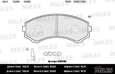 Колодки тормозные передние (без датчика) (Смесь Semi-Metallic) MITSUBISHI PAJERO III LONG WAGON 0006 3.5/2.5TD (TRW GDB3246) ...