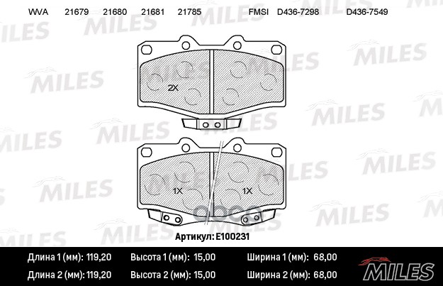 Колодки тормозные передние (без датчика) (Смесь Semi-Metallic) (TOYOTA LAND CRUISER 70/80/90/4 RUNNER 87-) (TRW GDB797) E1002...