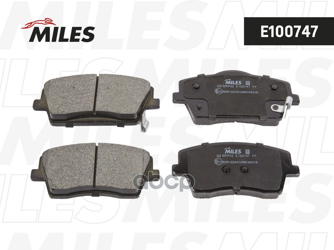 Колодки тормозные дисковые передние Miles арт. E100747