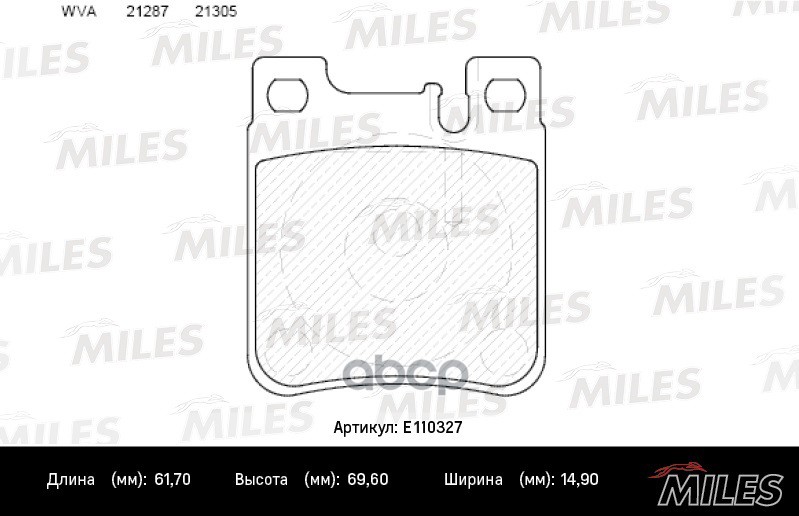 Колодки Тормозные Задние (Без Датчика) (Смесь Semi-Metallic) (Mb W202/203 Amg/210/140) (Trw Gdb1123) E110327 Miles арт. E110327