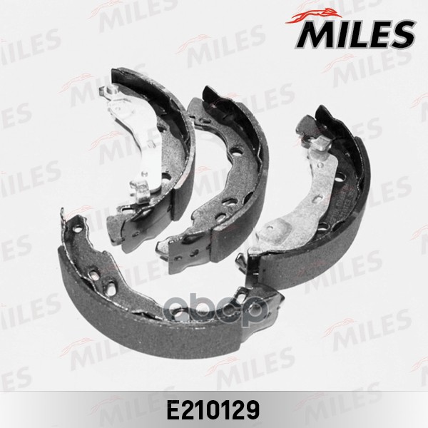 Колодки тормозные барабанные задние (с рычагом ручного стояночного тормоза) Miles арт. E210129