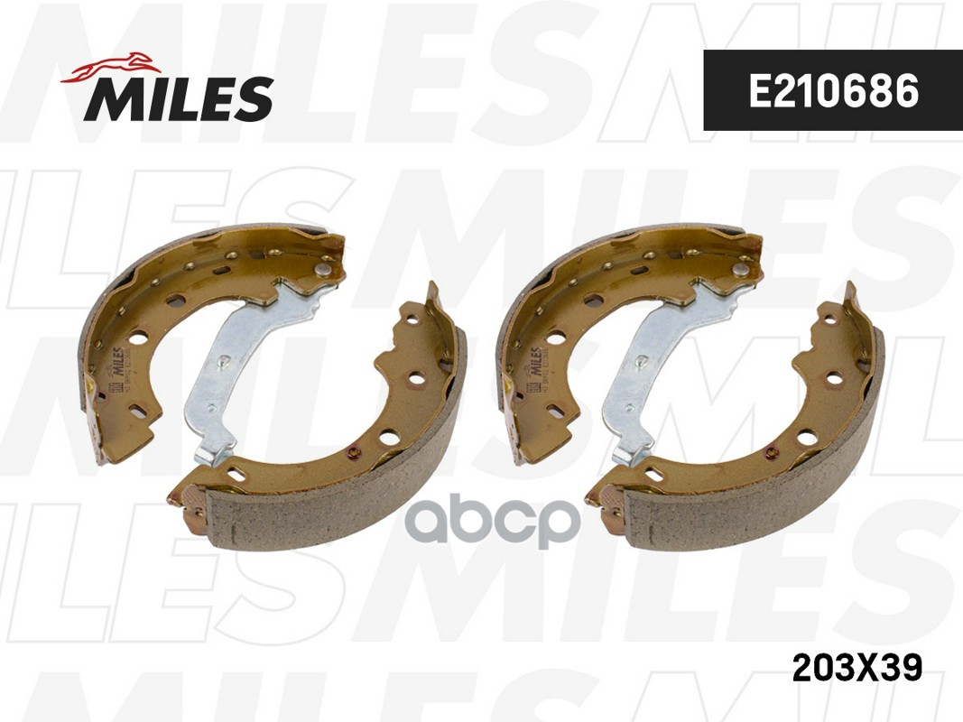 Колодки барабанные RENAULT KANGOO/NISSAN KUBISTAR 97- (TRW GS8650) E210686 Miles арт. E210686