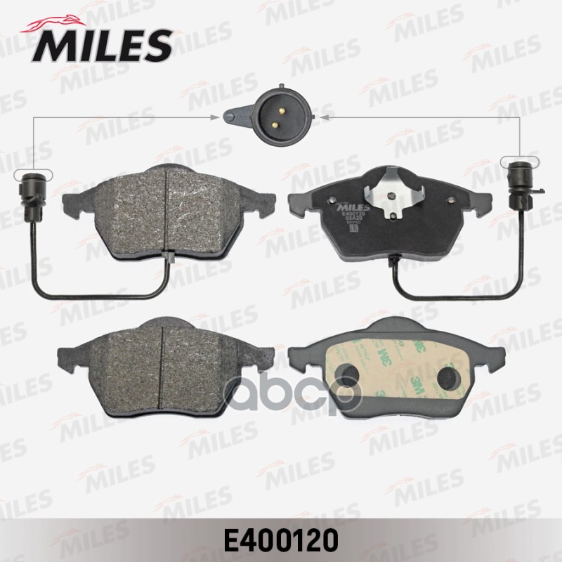 Колодки тормозные передние (с датчиком) (Смесь Low-Metallic) (AUDI 100/A6 (C4)) (TRW GDB1049) E400120 Miles арт. E400120