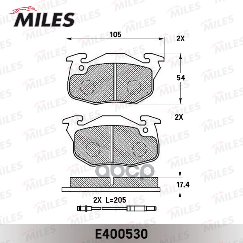 Колодки тормозные передние 2 датчика (Смесь Low-Metallic) CITROEN ZX/PEUGEOT 306/405/RENAULT 19/CLIO 90-98 (TRW GDB327) E4005...