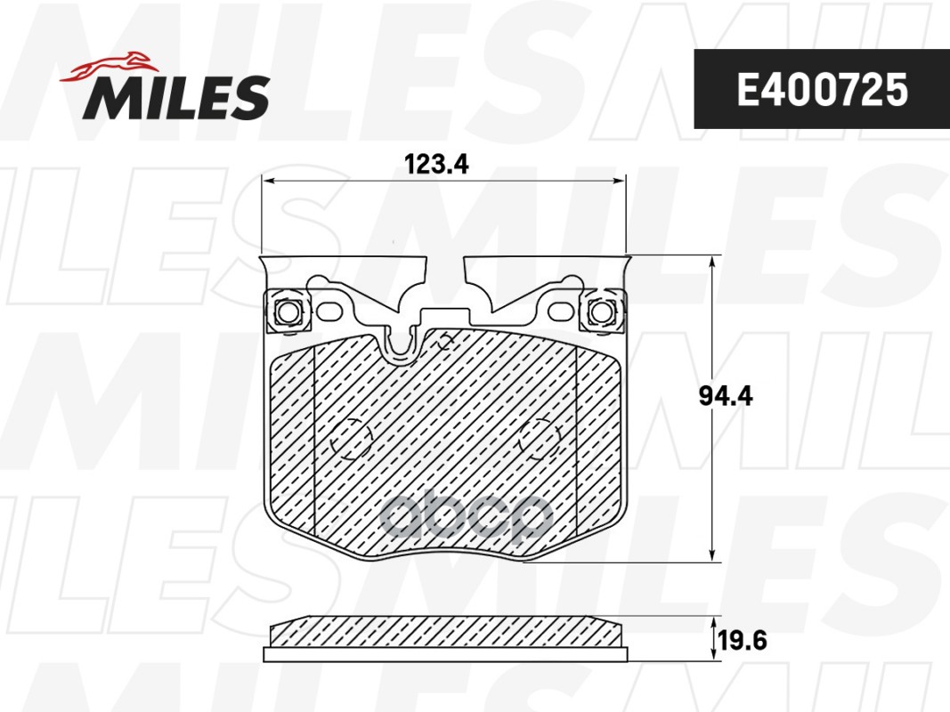 Колодки тормозные BMW 3/5/6/7/X3/X4/X5/X7/Z4 - передние Miles арт. e400725