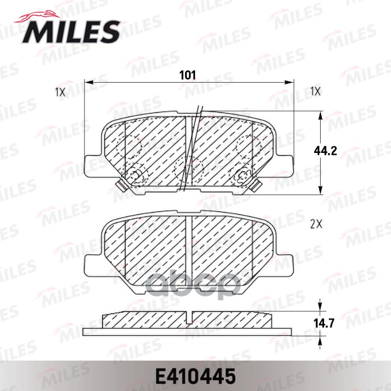Колодки тормозные задние (Смесь Low-Metallic) MAZDA 6 12-/MITSUBISHI OUTLANDER 12-/CHANGAN CS35/Plus/New (TRW GDB3583) E41044...