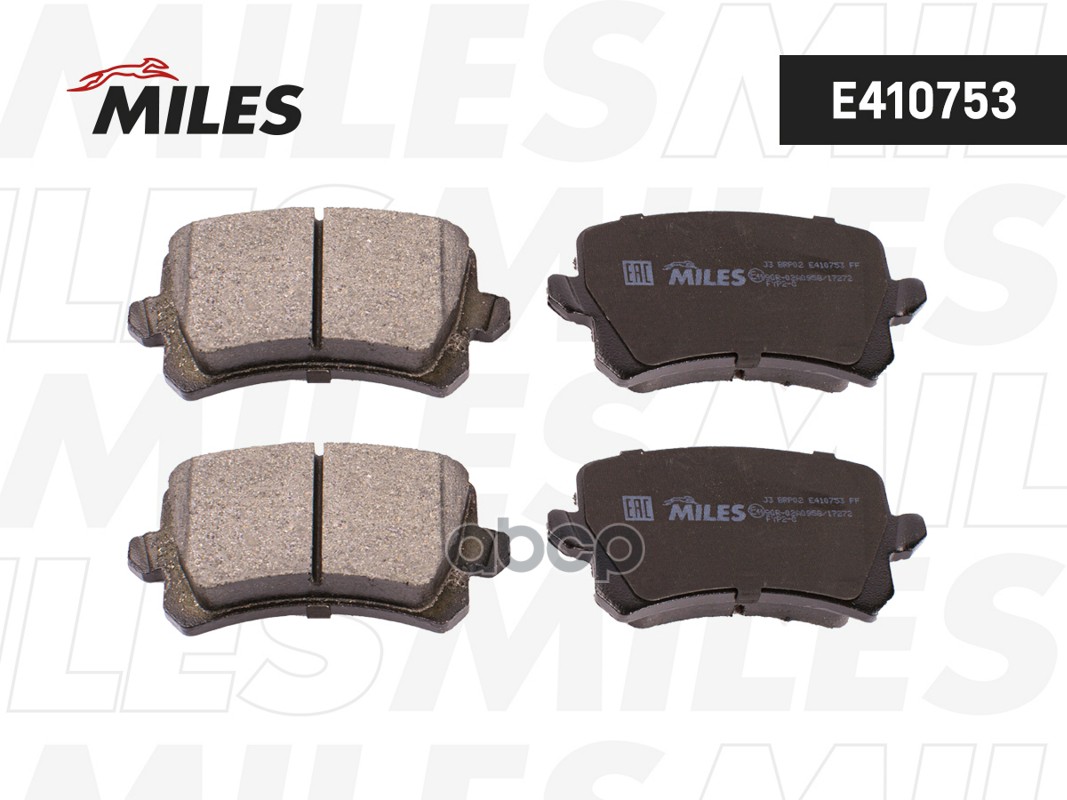 Колодки тормозные дисковые задние Miles арт. E410753