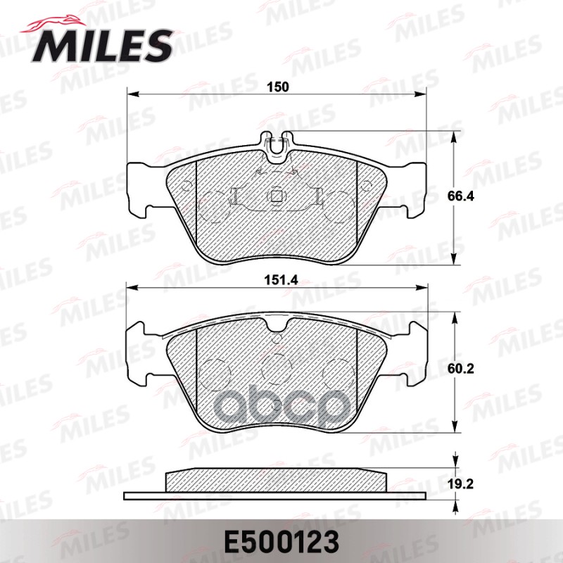 Колодки тормозные MERCEDES W210/W202/C208 2.0-2.8 передние Ceramic Miles арт. e500123