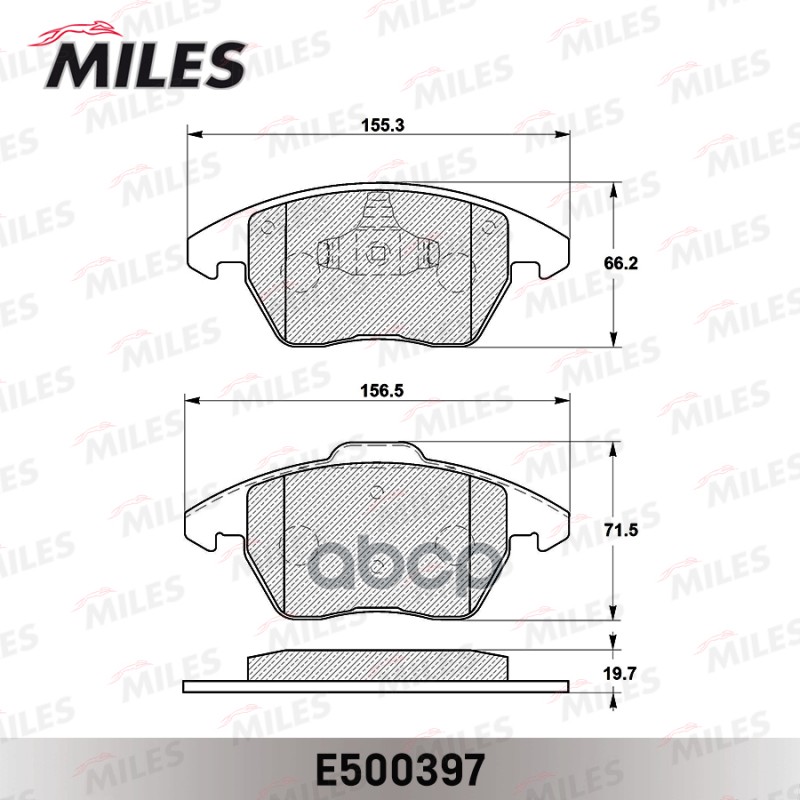 Колодки тормозные дисковые передние Miles арт. E500397