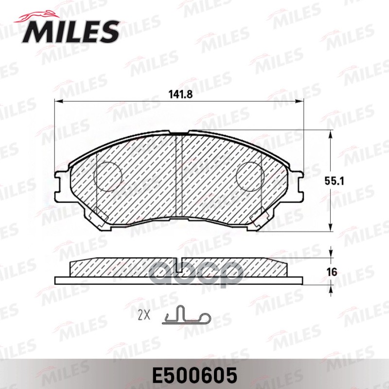 Колодки тормозные передние (Смесь CERAMIC серия PRO) SUZUKI SX4 13-/VITARA 15- (TRW GDB3633) E500605 Miles арт. E500605