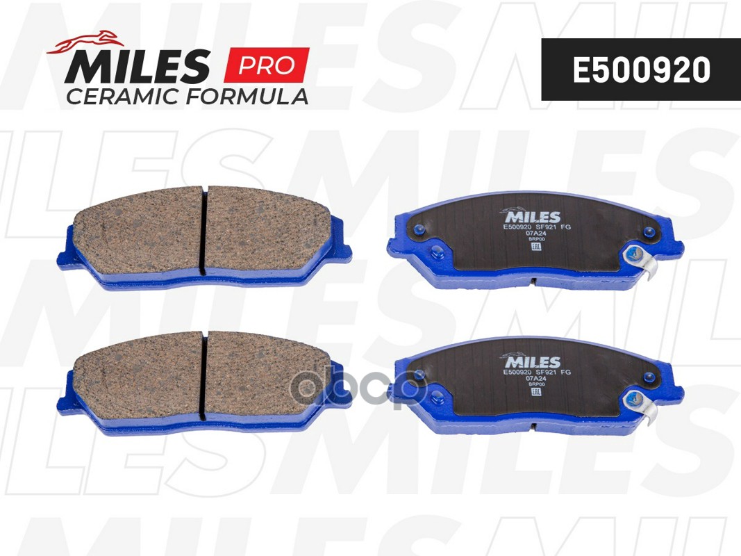 Колодки тормозные передние (Смесь CERAMIC серия PRO) GEELY EMGRAND X7 14-  E500920 Miles арт. E500920