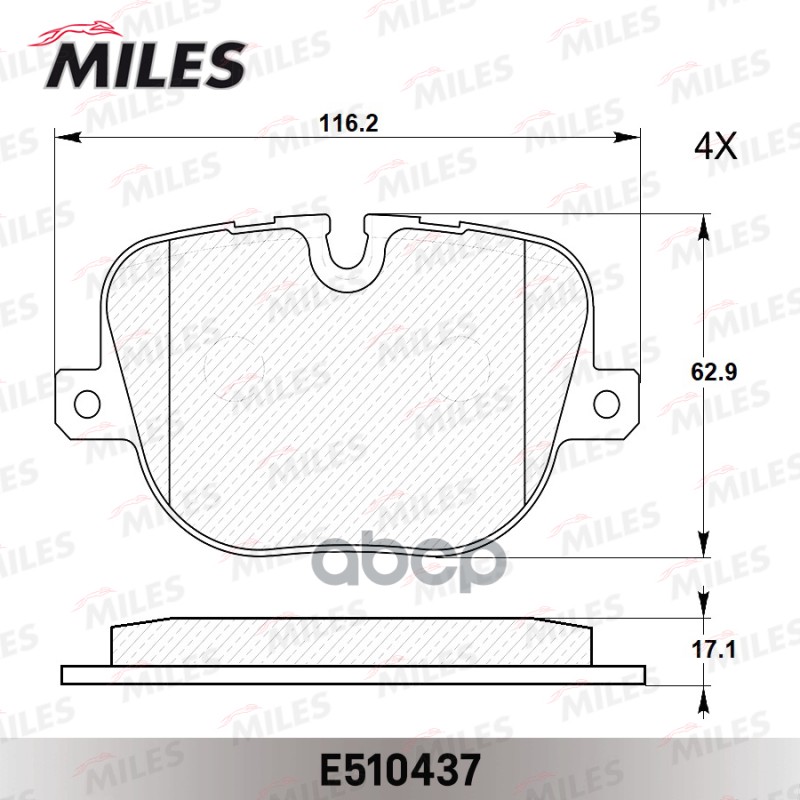 Колодки тормозные задние (Смесь CERAMIC серия PRO) LAND ROVER RANGE ROVER III/SPORT 5.0 09- (TRW GDB1824) E510437 Miles арт. ...