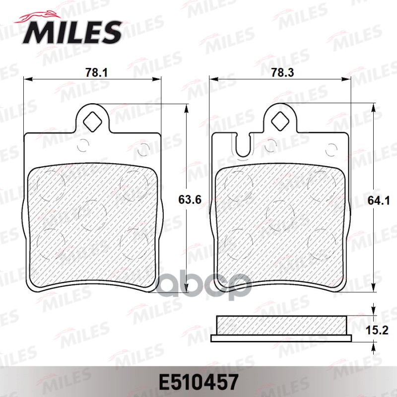 Колодки тормозные задние (Смесь CERAMIC серия PRO) MERCEDES W203 00/A208/A209 CLK (TRW GDB1421) E510457 Miles арт. E510457