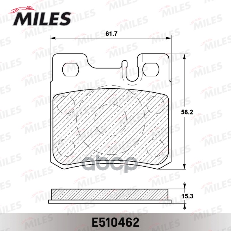 Колодки тормозные MERCEDES W210/W202/W124/W201/R129/R170/A208 CLK задние Ceramic Miles арт. e510462