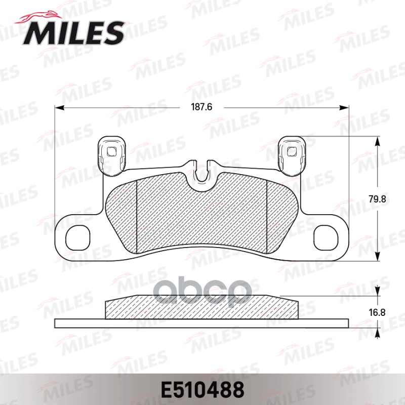 Колодки тормозные PORSCHE CAYENNE 3.0-4.8 (1KP) 10- задние Ceramic Miles арт. e510488