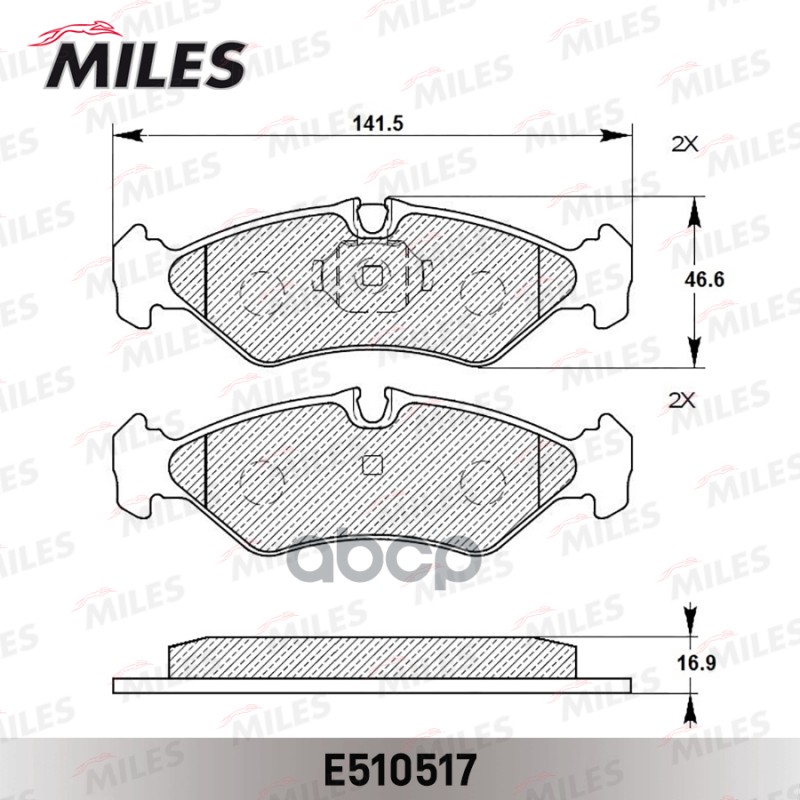Колодки тормозные задние (Смесь CERAMIC серия PRO) MERCEDES SPRINTER (2-4t) 9506/VOLKSWAGEN LT 9606 (TRW GDB1262) E510517 Mil...