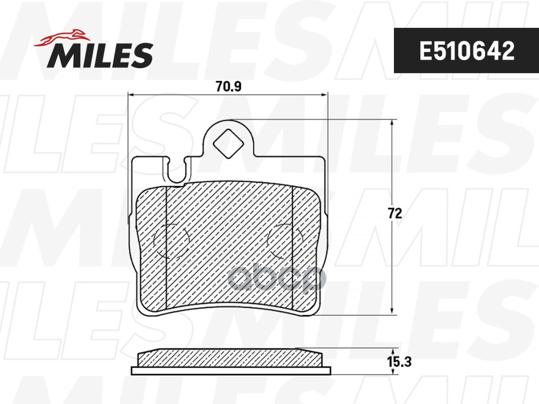 Колодки тормозные задние (Смесь CERAMIC серия PRO) MERCEDES W220 S320-S600 9805/C215 AMG (TRW GDB1455) E510642 Miles арт. E51...