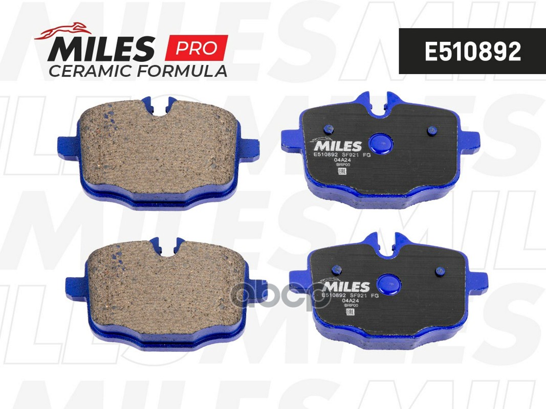 Колодки тормозные задние (Смесь CERAMIC серия PRO) BMW 5 F10/F11 3.0-4.4 10- E510892 Miles арт. E510892