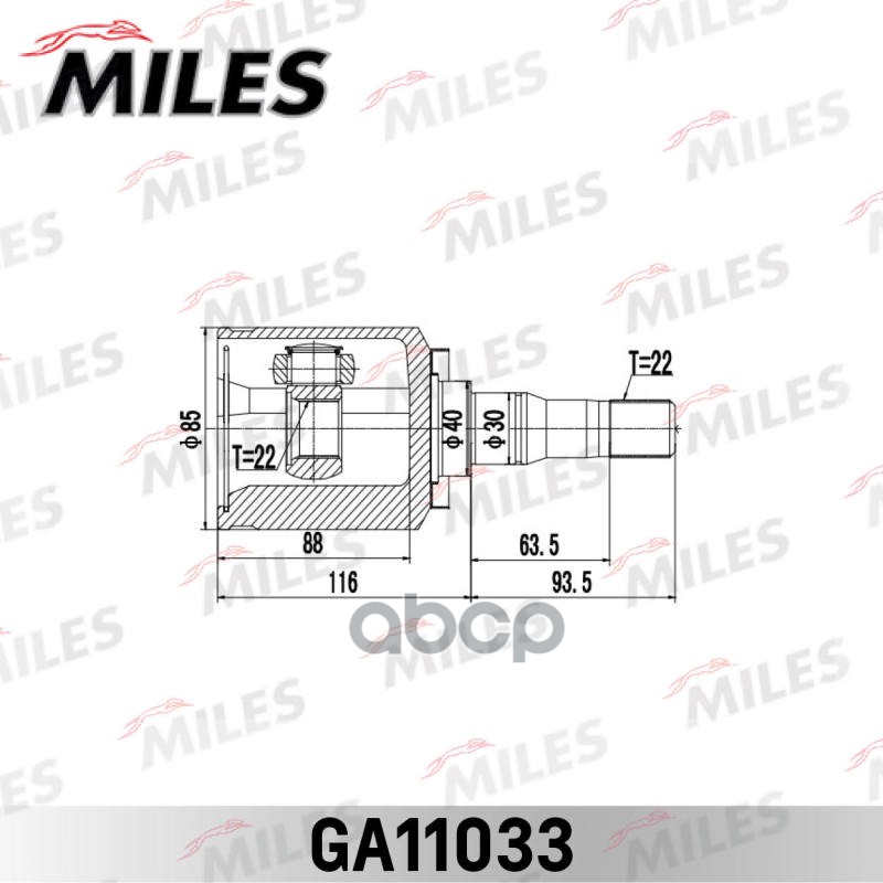 ШРУС LADA 2121  внутр. Лев. Miles арт. ga11033