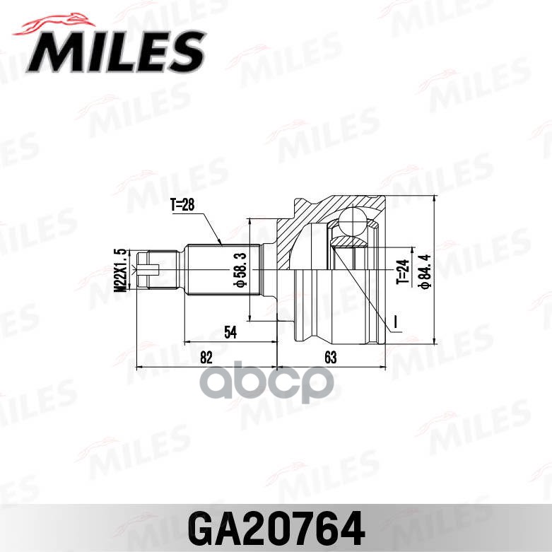 ШРУС Suzuki Grand Vitara JB416/420 06-14 нар. Miles арт. ga20764