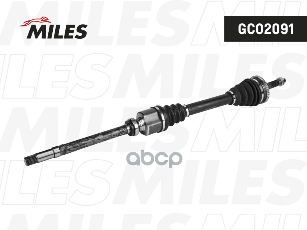 Привод в сборе PEUGEOT 206 1.4-1.6 98- прав. (ABS)> (GSP 245035 / MILES GC02089) Miles арт. gc02091