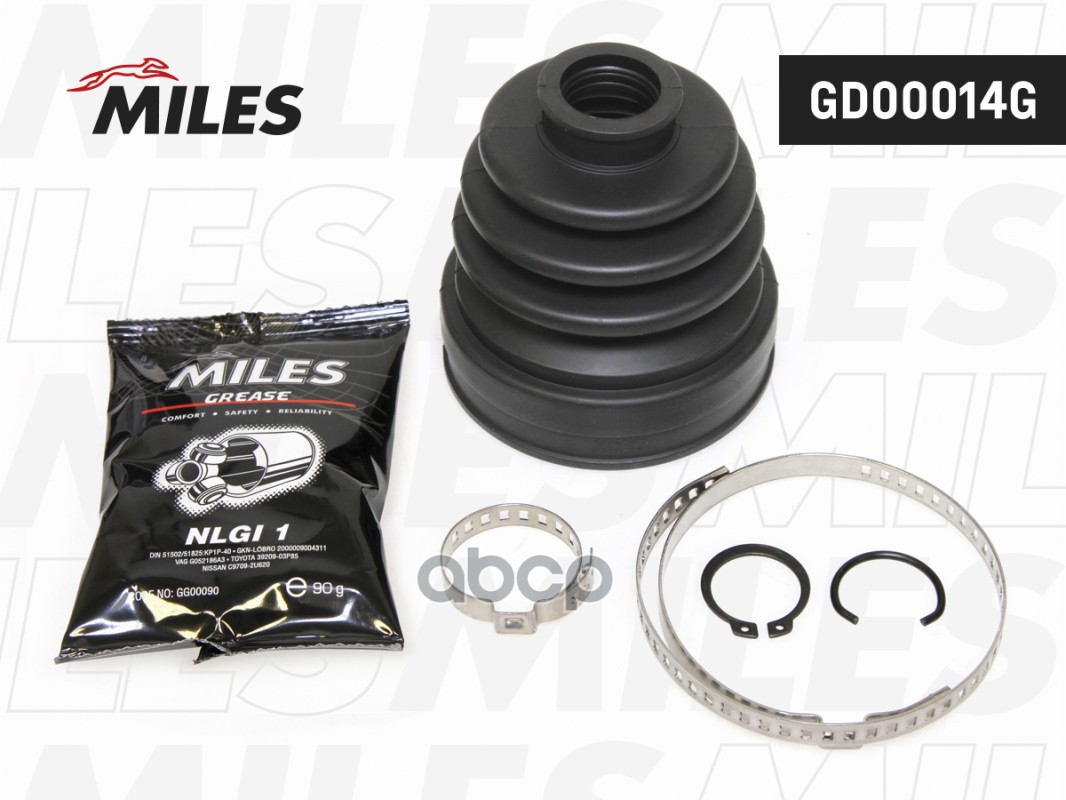 Пыльник ШРУСа внутренний передний (со смазкой) NISSAN QASHQAI I/X-TRAIL T31 2.0 07- GD00014G Miles арт. GD00014G