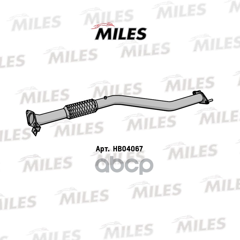 Труба приемная HYUNDAI ACCENT 1.3/1.5 99-02 с отв. под лямбду Miles арт. hb04067