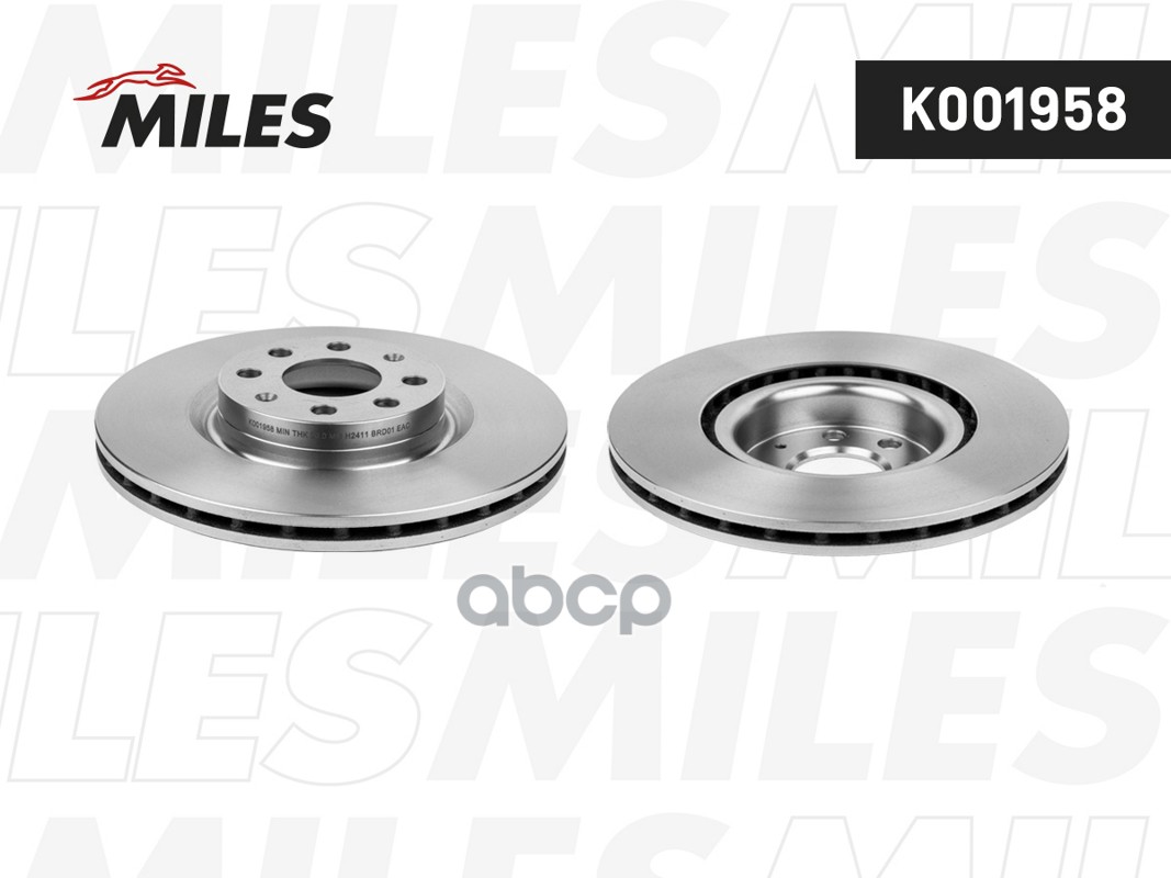 Диск тормозной OPEL CORSA 06-/FIAT 500 09-/PUNTO 05- передний вент.D284мм.  K001958 Miles арт. K001958