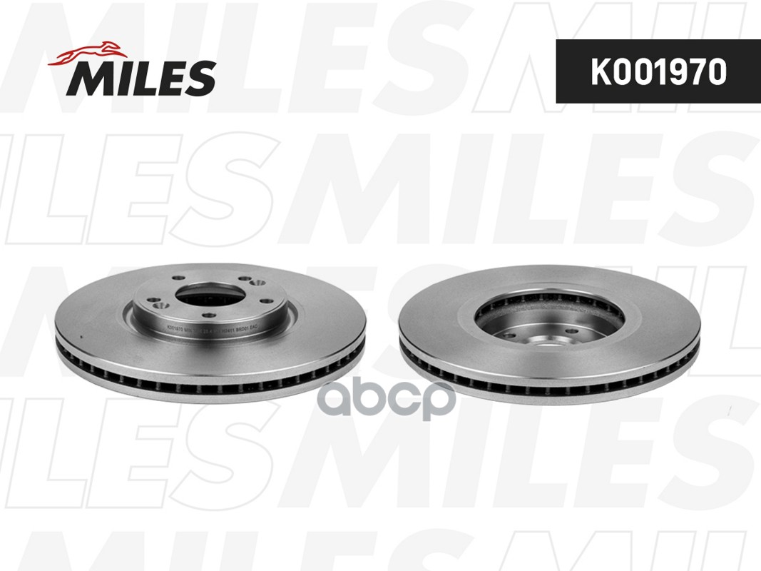 Диск тормозной KIA OPIRUS 3.5 03-06 передний вент. Miles арт. k001970